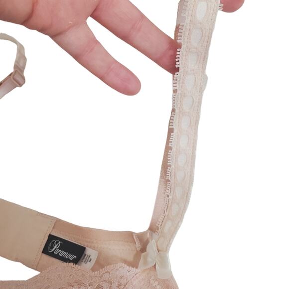 Paramour | Partially Lined Lace Underwire Bra in Light Pink Beige - Picture 6 of 9